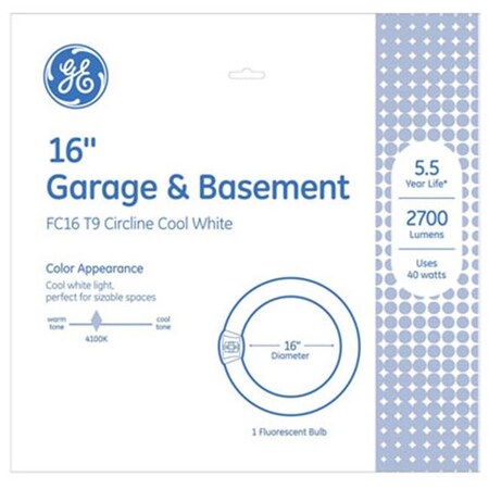 Current GE Lighting 33893 40W Cool White Circline Tube Fluorescent Light Bulb 253104